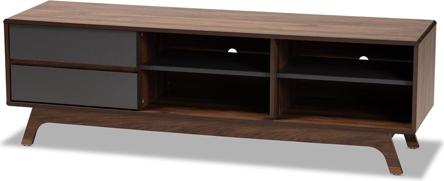 Wholesale Interiors TV & Media Units - Koji TV Stand Gray & Walnut