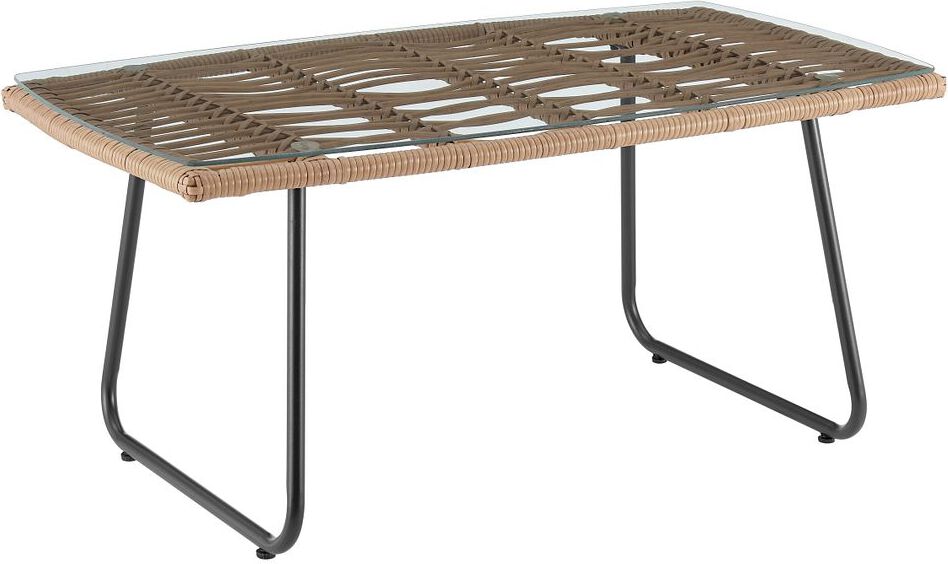 Manhattan Comfort Outdoor Conversation Sets - Antibes 2.0 Patio 4- Person Conversation Set with Coffee Table with Cream Cushions