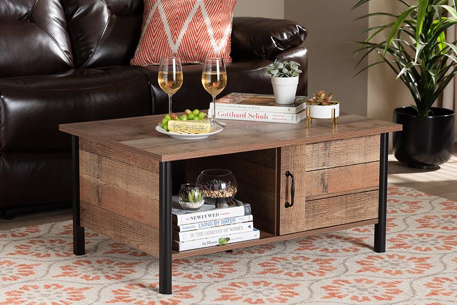 Wholesale Interiors Coffee Tables - Vaughan Coffee Table Oak Brown & Black