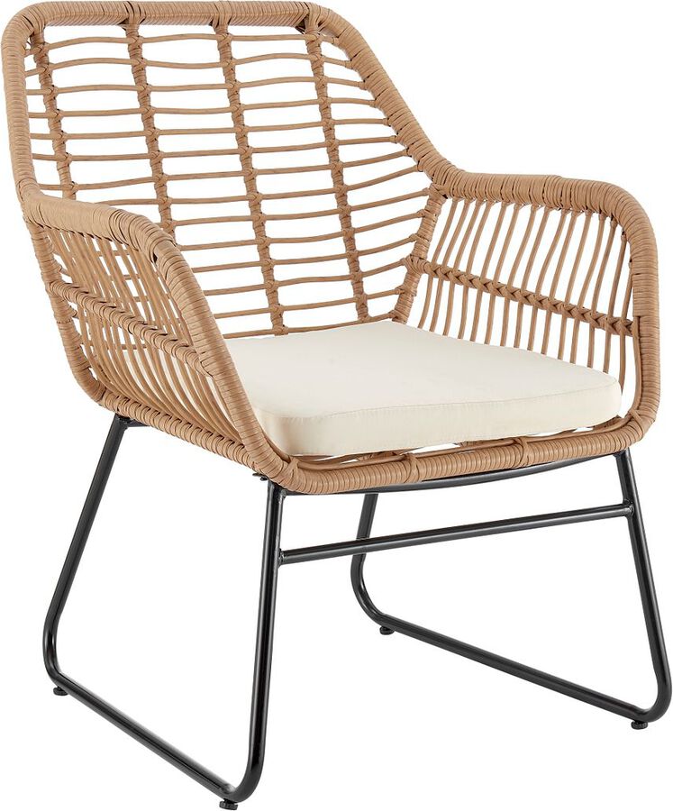 Manhattan Comfort Outdoor Conversation Sets - Antibes 2.0 Patio 4- Person Conversation Set with Coffee Table with Cream Cushions