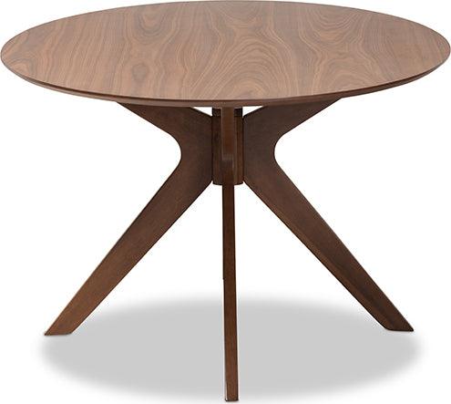 Wholesale Interiors Dining Tables - Monte Walnut Brown Finished Wood 71-Inch Oval Dining Table