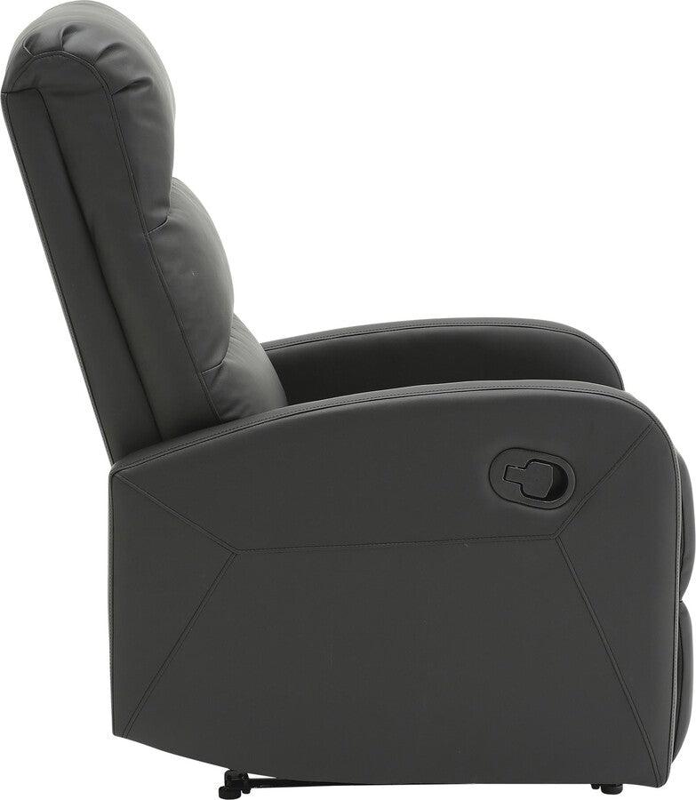 Lumisource Recliners - Dormi Recliner Chair 40.5" Black PU