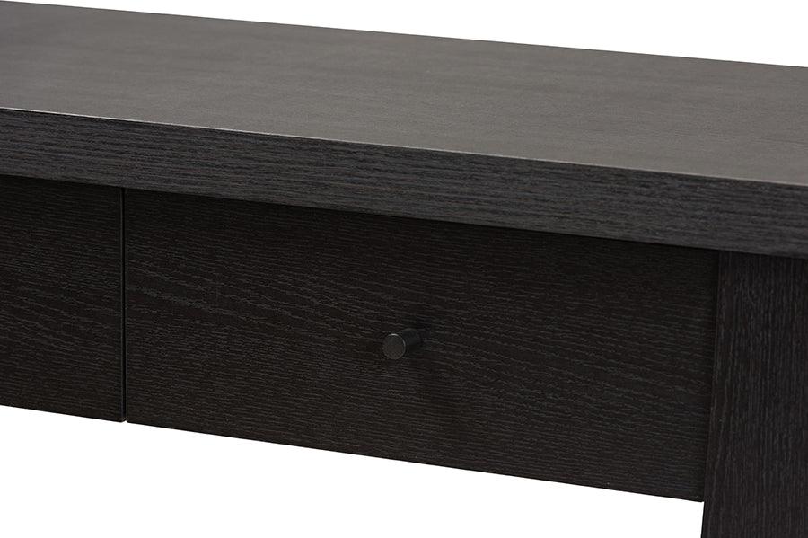 Wholesale Interiors Consoles - Capote Modern and Contemporary Espresso Brown Finished Wood 2-Drawer Console Table