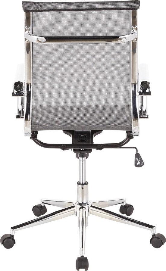 Lumisource Task Chairs - Mirage Contemporary Office Chair in Chrome and Silver