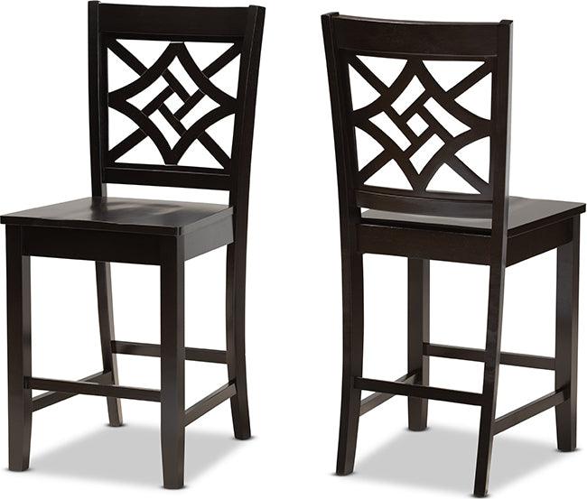 Wholesale Interiors Barstools - Nicolette Bar Stool Dark Brown (Set of 2)