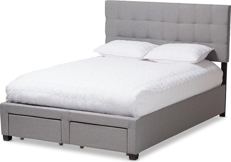 Wholesale Interiors Beds - Tibault Queen Storage Bed Gray