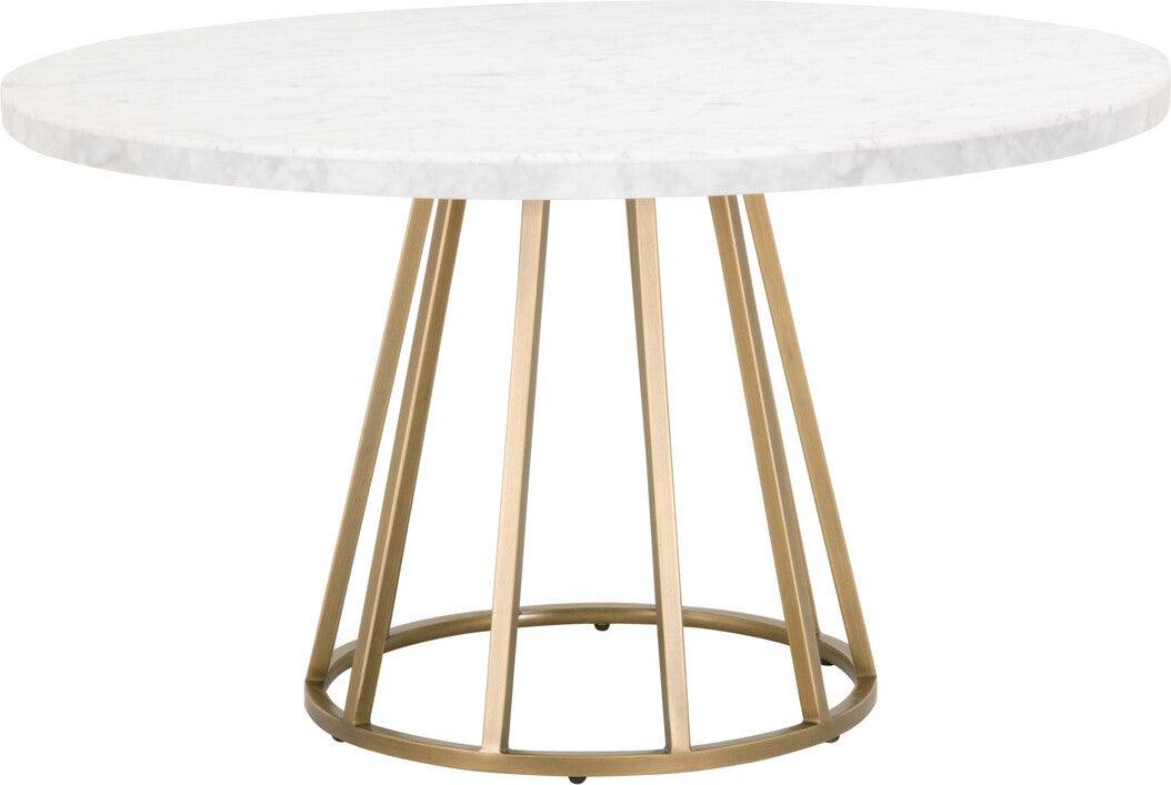 Essentials For Living Dining Tables - Turino Carrera 54 Round Dining Table Base - Brushed Gold