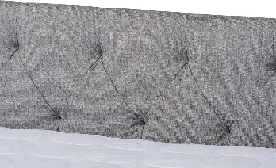 Wholesale Interiors Daybeds - Haylie Modern And Contemporary Light Grey Fabric Upholstered Full Size Daybed
