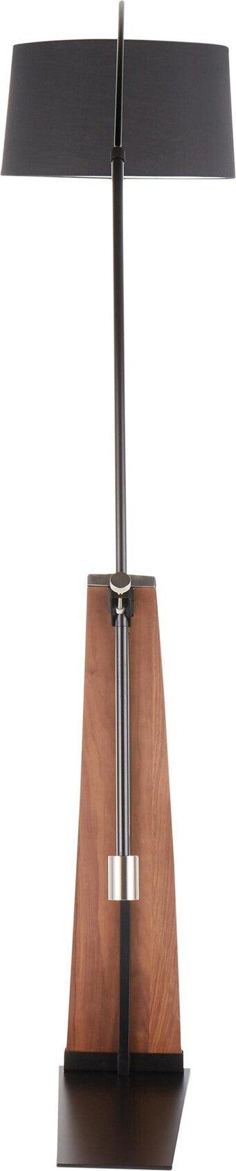 Lumisource Floor Lamps - Robyn Floor Lamp Walnut & Black