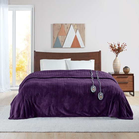 Olliix.com Heated Blankets - Blanket Purple Queen