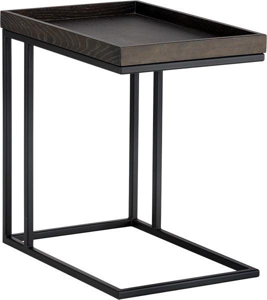 SUNPAN Side & End Tables - Arden C-Shaped End Table - Black - Charcoal Grey