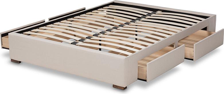 Wholesale Interiors Beds - Leni King Storage Bed Beige