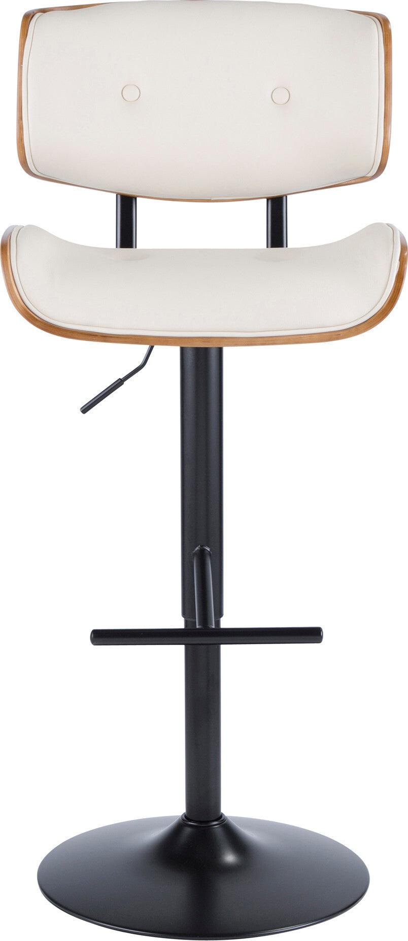 Lumisource Barstools - Lombardi Barstool Walnut & Cream