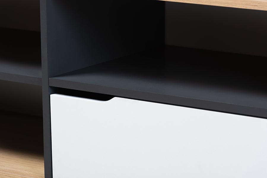 Wholesale Interiors TV & Media Units - Reed Mid-Century Modern Multicolor 2-Drawer Wood TV Stand