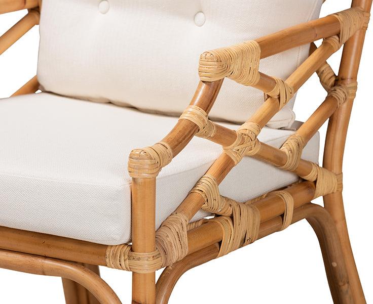 Wholesale Interiors Accent Chairs - Sonia Modern and Contemporary Natural Finished Rattan Armchair