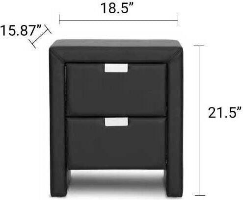 Wholesale Interiors Nightstands & Side Tables - Frey Modern Nightstand Black