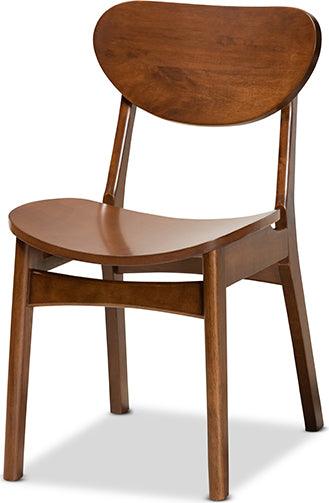 Wholesale Interiors Dining Sets - Katya Mid-Century Modern Walnut Brown Finished Wood 5-Piece Dining Set