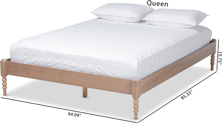 Wholesale Interiors Beds - Cielle Queen Bed Antique oak