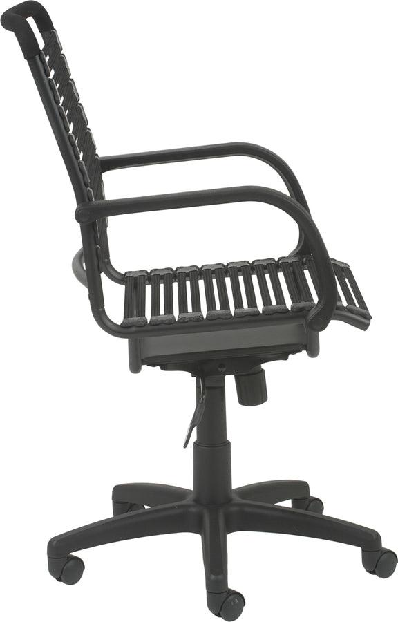 Euro Style Task Chairs - Bungie Flat High Back Office Chair Black