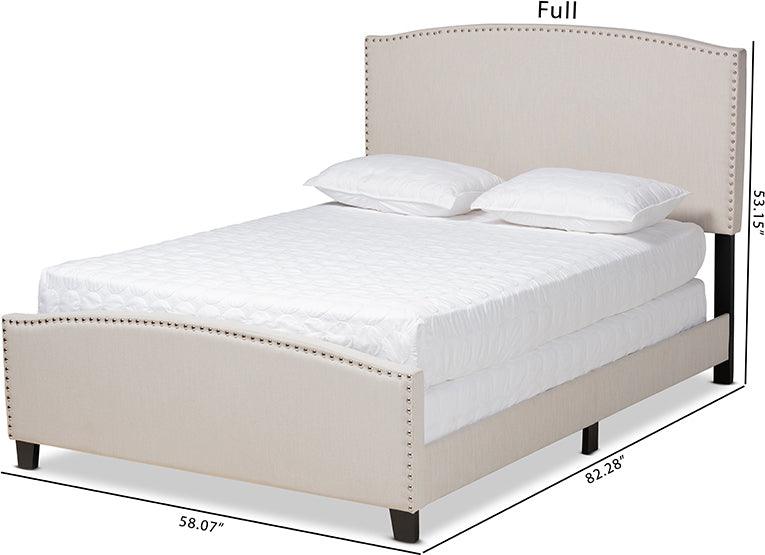 Wholesale Interiors Beds - Morgan Queen Bed Beige & Black