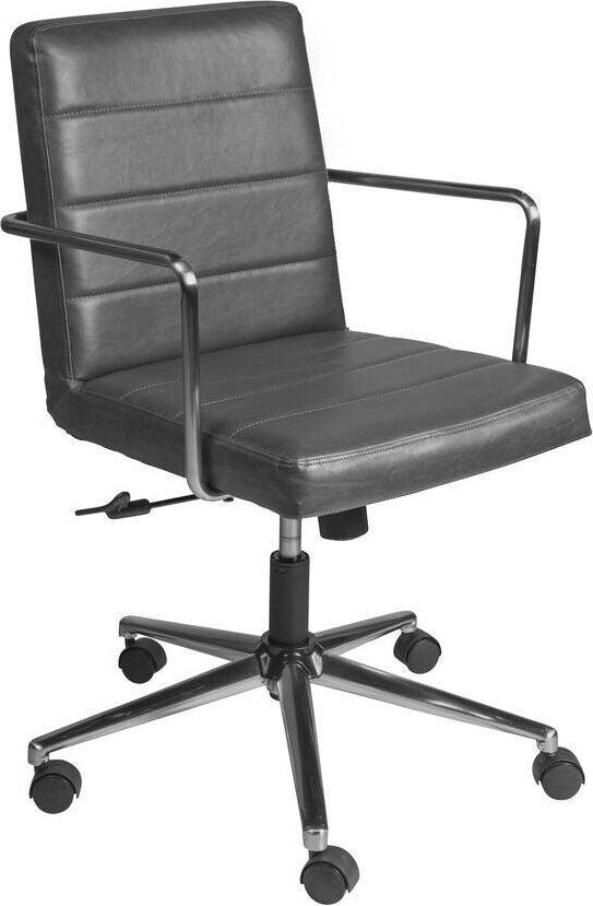 Euro Style Task Chairs - Leander Low Back Office Chair Gray