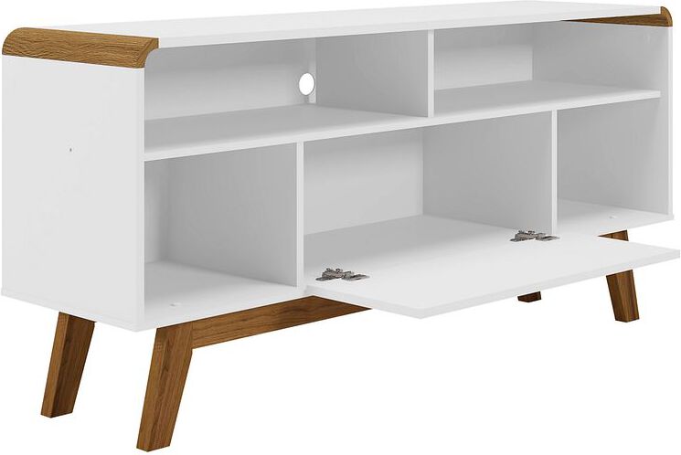 Manhattan Comfort TV & Media Units - Camberly 53.54 TV Stand in White and Cinnamon