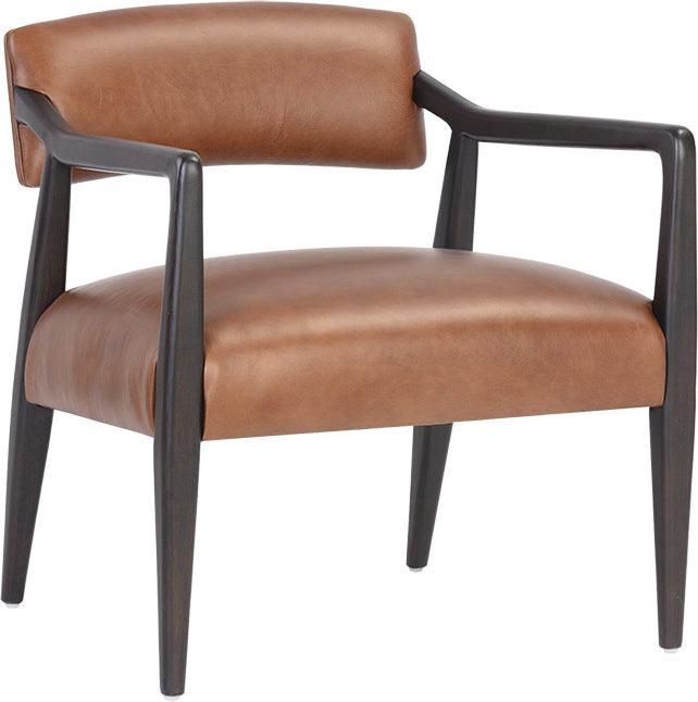 SUNPAN Accent Chairs - Keagan Lounge Chair Shalimar Tobacco Leather