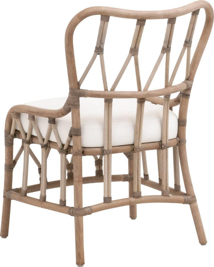 Essentials For Living Dining Chairs - Caprice Dining Chair - Blanche Matte Gray Rattan