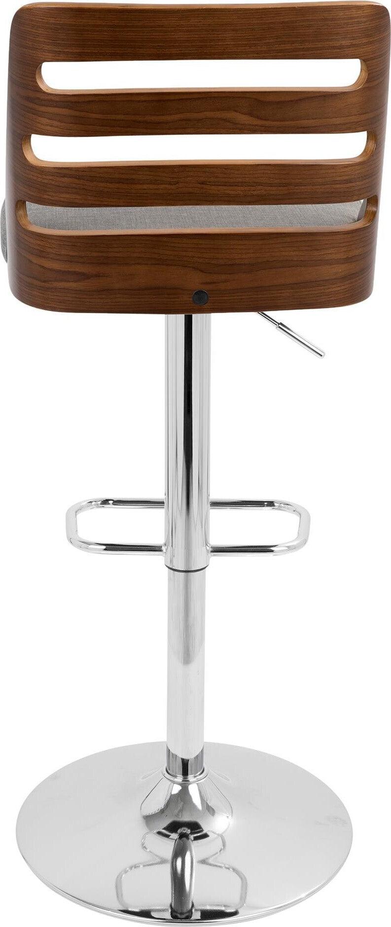 Lumisource Barstools - Trevi Barstool Walnut & Gray (Set of 2)