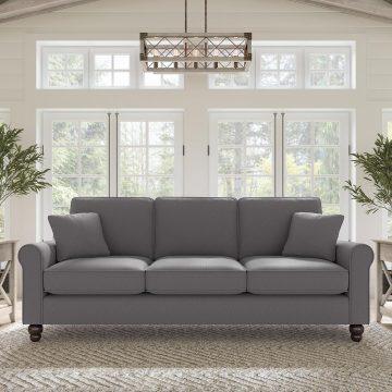 Bush Business Furniture Sofas & Couches - 85W Sofa French Gray Herringbone Fabric HDJ85BFGH-03K