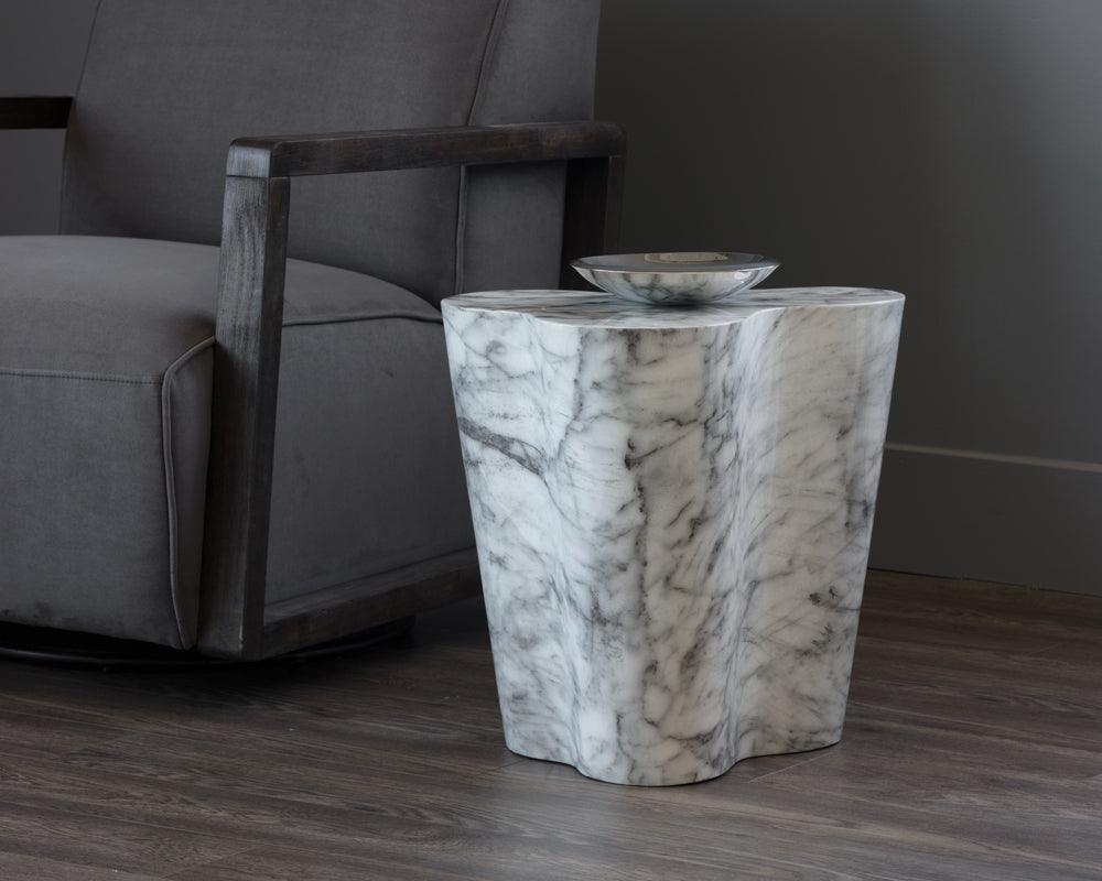 SUNPAN Side & End Tables - Ava End Table - Small - Marble Look
