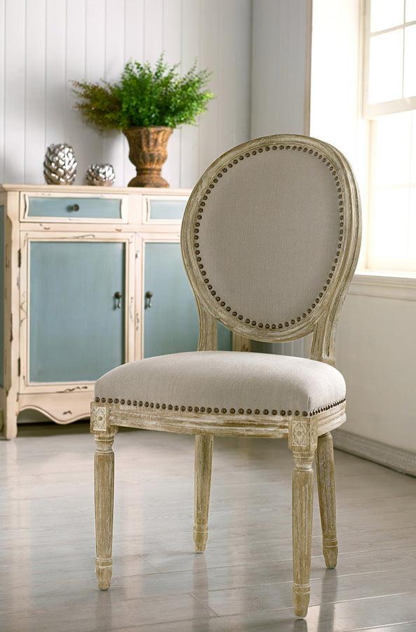 Wholesale Interiors Dining Chairs - Clairette Wood Traditional French Accent Chair-Round