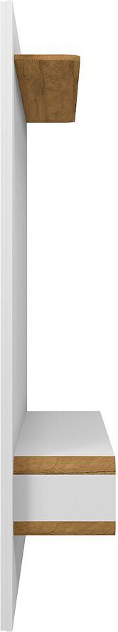 Manhattan Comfort TV & Media Units - Camberly 62.36 Floating Entertainment Center in White and Cinnamon