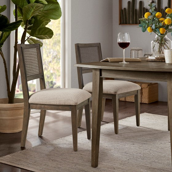 Olliix.com Dining Chairs - Armless Dining Chair Set of 2 Brown