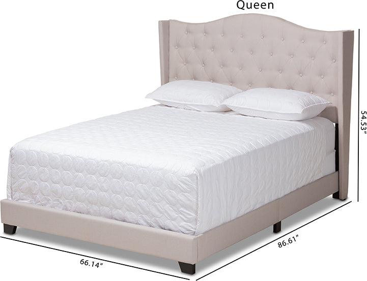 Wholesale Interiors Beds - Alesha Queen Bed Beige