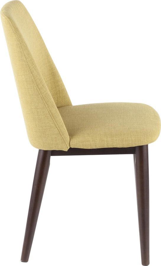 Lumisource Dining Chairs - Tintori Contemporary Dining Chair in Green Fabric - Set of 2