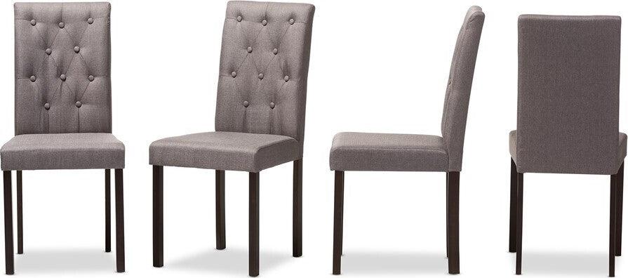Wholesale Interiors Dining Chairs - Gardner Dining Chair Dark Brown & Gray (Set of 4)