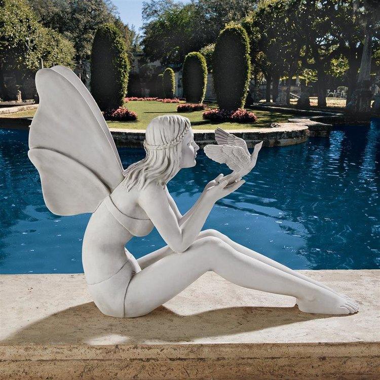 Design Toscano Spooky Decor - Bird Fairy Of Cecina Garden Statue
