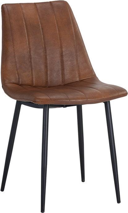 SUNPAN Dining Chairs - Drew Dining Chair - Black - Bravo Cognac (Set of 2)