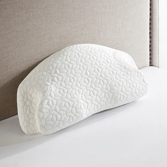Olliix.com Pillows & Throws - Wing Contour Foam Pillow with Removable Rayon from Bamboo/Poly Cover White