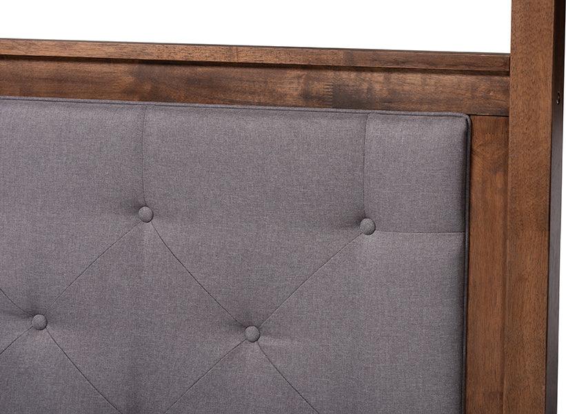 Wholesale Interiors Beds - Natasha King Bed Gray & Walnut Brown