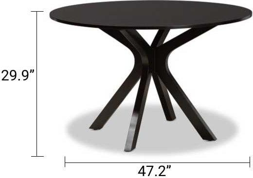 Wholesale Interiors Dining Tables - Kenji 48" Round Dining Table Dark Brown