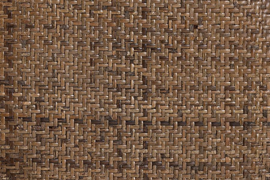 Wholesale Interiors Dining Chairs - Dacian Mid-Century Brown Woven Rattan and Walnut Brown Wood 2-Piece Dining Chair Set