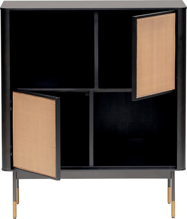 Euro Style Buffets & Cabinets - Miriam 33" Cabinet Black & Natural
