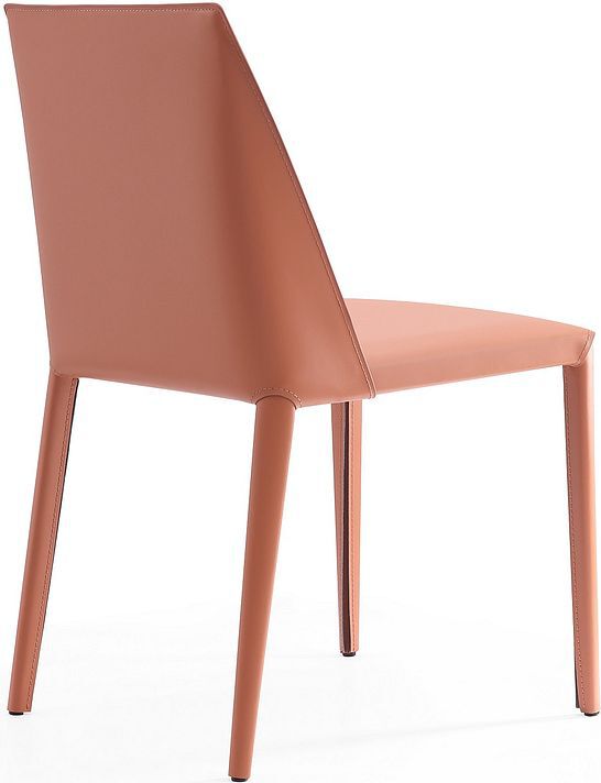 Manhattan Comfort Dining Chairs - Paris Clay Saddle Leather Dining Chair (Set of 2)