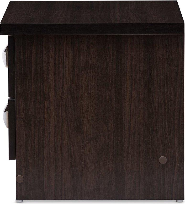 Wholesale Interiors Nightstands & Side Tables - Colburn 2-Drawer Nightstand Dark Brown
