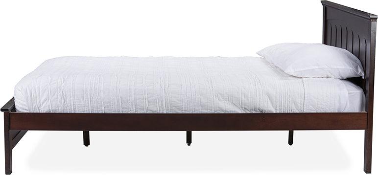 Wholesale Interiors Beds - Spuma Cappuccino Wood Contemporary Twin-Size Bed