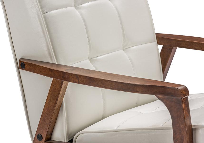 Wholesale Interiors Accent Chairs - Mid-Century Masterpieces Club Chair - White