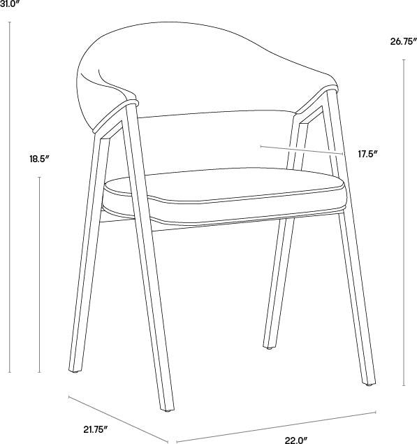SUNPAN Dining Chairs - Burgos Dining Armchair - Belfast Heather Grey