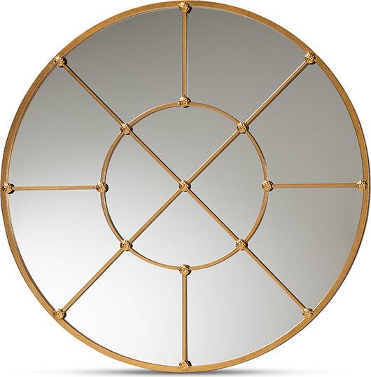 Wholesale Interiors Mirrors - Ohara Gold Finished Metal Accent Wall Mirror